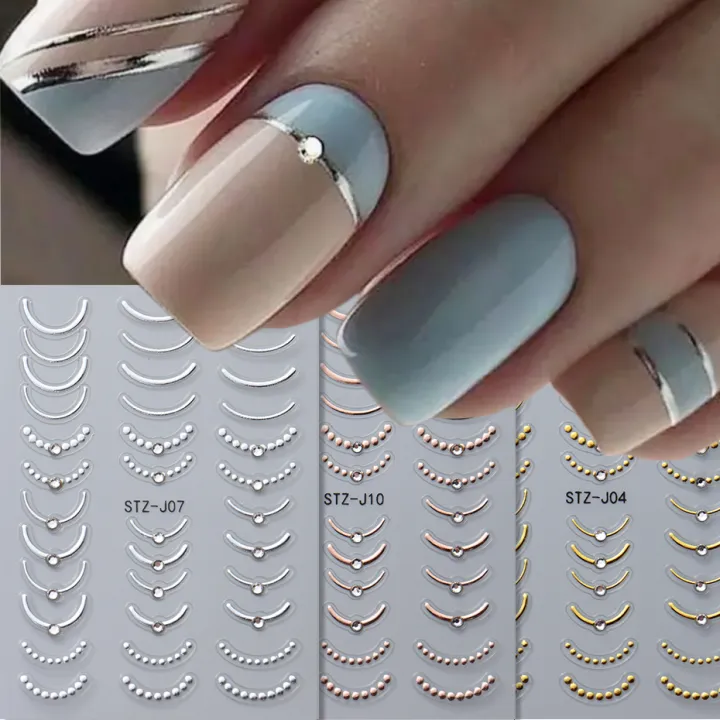 French%20Line%20With%20Rhinestones%20Nail%20Art%20Stickers%20Stripes%20Wave%20Metallic%20Relief%20Curve%20Japanese%20Design%20Nail%20Art%20Decals%20Manicure%20Decor%20-%20Image%202