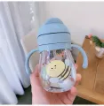 350ml Baby Bottles Drinking Cup Feeding Bottle With Straw Gravity Ball Wide-Caliber Kids Drinking Milk Water Dual-Use Bottle. 