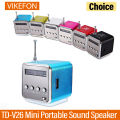 Rechargeable Portable radio FM portable mini radio Mini High Bluetooth Portable Voice Suitable for computer cell phone MP3 music. 