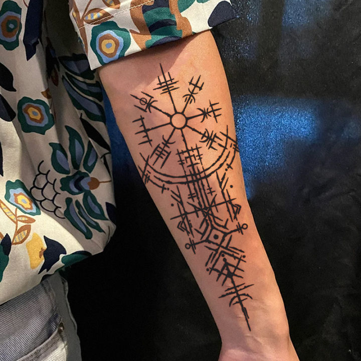 1Pc%20Viking%20Runes%20Geometric%20Waterproof%20Temporary%20Tattoo%20Stickers,%20Long-lasting%20Waterproof%20for%20One%20to%20Two%20Weeks,%20For%20Arm,%20Leg.%20-%20Image%204
