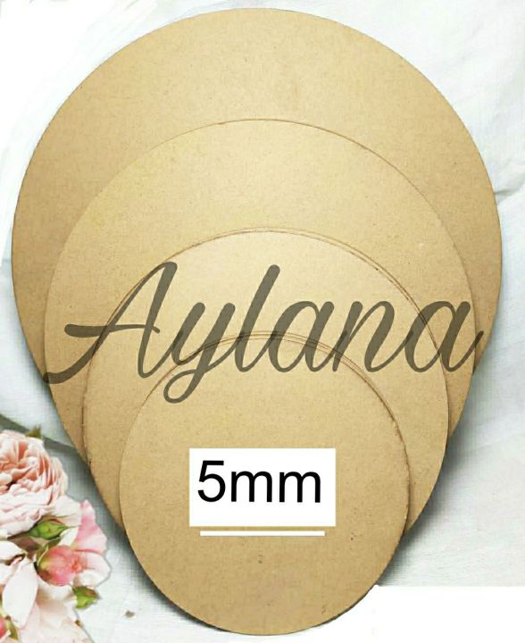 5 mm MDF board Rise n Shine Unfinished MDF Pine Wood Round Board for Art and Craft for Resin Art, Mandala Art, Pyrography, Paintingrd for art & craft ,