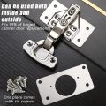 2/4/10 Pieces Cabinet Hinge Repair Plate Kit for Home Kitchen Cabinets and Furniture with Holes, Stainless Steel Door Hinge Mounting Plate. 