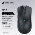 ATTACK SHARK X11 Gaming Mouse  and X11 SE Wireless Mouse 22000 DPI,PAW3311 Sensor,BT/2.4G/Wired,59g Lightweight,2000W Clicks. 