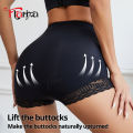 Flarixa Lace Belly Control Panties High Waist Boxers Women Ice Silk Butt Lifting Shaper Shorts Figure Abdomen Shaping Panty.