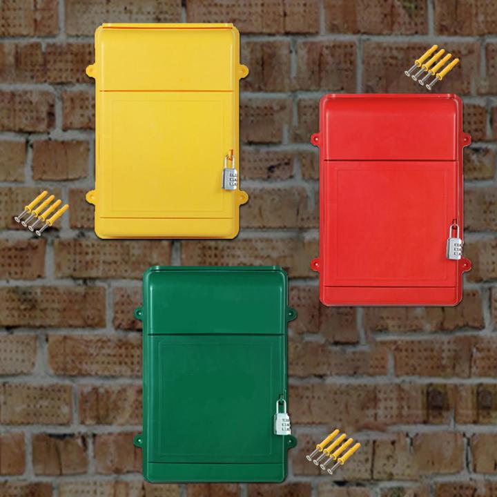 Wall%20Hanging%20Mailbox%20Post%20Box%20with%20Code%20Lock%20Donation%20Box%20Postbox%20Drop%20Box%20for%20Envelopes,%20Newspapers%20-%20Image%203
