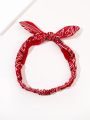Boho Bow Headbands for Women Vintage Paisley Bandana Flower Printed Hairband Elastic Rabbit Ear Head Wrap Cute Hair Accessories. 
