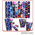 12Pcs Space Theme Slap Circle Glitter Sequins Slap Pop Circle Bracelet For Baby Shower Birthday Party Decor Kids Gifts. 