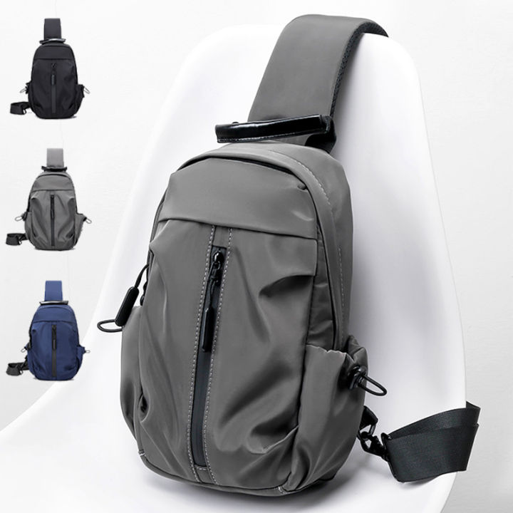 Multi Functional Men's Chest Bag Sports Crossbody Bag Multi Compartment Shoulder Bag for Daily Commuting Sports and Fitness
