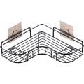 Bathroom Shelf Wall Mounted Corner Storage Shelves Shampoo Holder Cosmetic Rack Iron Shower Drain Basket Bathroom Organizer.