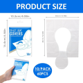 10Sheet Pack Disposable Toilet Seat Covers, Commode Seat Cover, Biodegradable for Travel Disposable Toilet Covers for Disposable Toilet Clean Hygienic Waterproof Portable Toilet Cover. 