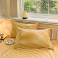 2pcs Set Pillowcase Envelope Style Plaid Couples Plain Ins 48x74cm Home Textile Household Bedroom Throw Pillow Case Pillow Cover.