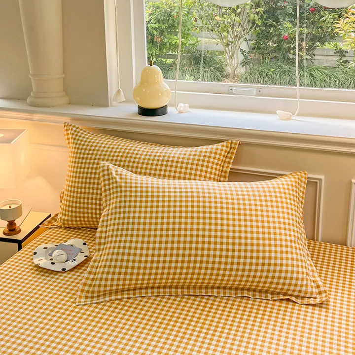 2pcs%20Set%20Pillowcase%20Envelope%20Style%20Plaid%20Couples%20Plain%20Ins%2048x74cm%20Home%20Textile%20Household%20Bedroom%20Throw%20Pillow%20Case%20Pillow%20Cover%20-%20Image%206