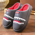 Warm Platform Slippers Men PU EVA Memory foam Soft Shark Cute Design Comfortable Non Slip House Shoes High Quality.