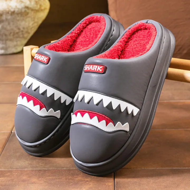 Warm%20Platform%20Slippers%20Men%20PU%20EVA%20Memory%20foam%20Soft%20Shark%20Cute%20Design%20Comfortable%20Non%20Slip%20House%20Shoes%20High%20Quality%20-%20Image%202