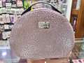 Vanity makeup Box - D shape Pink Glitter. 