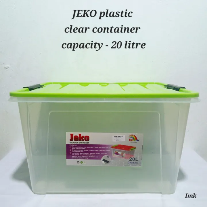 Clear View Plastic Storage Box (Size: 20L,16L,10L,6L) | Daraz.lk