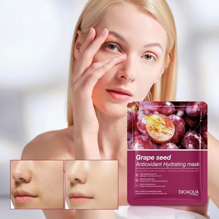 Bioaqua Grape Seed Antioxidant Hydrating Facial Sheet Mask