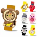 Cute Kids Slap Watches Cartoon 3D Animal Silicone Children Watches Student Clock Baby Kindergarten Prize Gifts. 