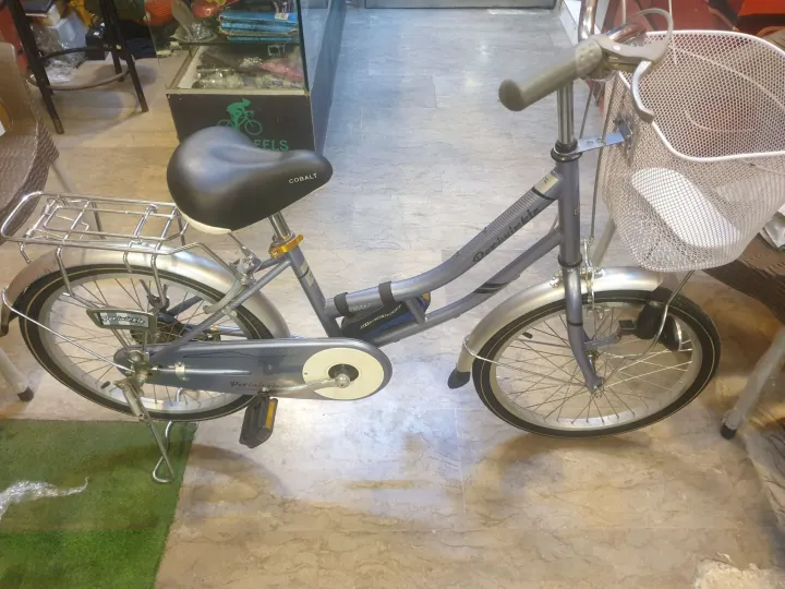 24inch ladies bicycle cobalt with basket, cycle for girls