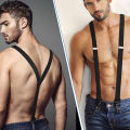 Solid Color Suspenders for Men Y-Back Hidden Suspenders Adjustable Fashion Casual Suspenders. 