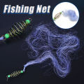 12 Size Fishing Net Trap Mesh Luminous Bead Netting Sea Fish Net Sticky Tackle Design Copper Shoal Cast Gill Feeder Fishing Trap. 