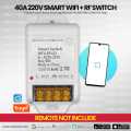 40A Wifi + Rf remote control switch 433mhz - 220v 6000W smart life tuya app- home appliances - home automation for heater geyser heavyload motor pump. 