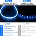 5V LED RGB Strip Light Neon USB Flexible Silicone Lights 1M Remote Control Waterproof SMD 3535 612Leds Tape Decoration for Room. 