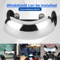 Universal Motorcycle Windscreen 180+ Degree Blind Spot Mirror Wide Angle Rearview Mirrors Safety Auxiliary Rear View Mirror. 