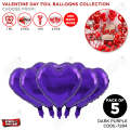 18 Inch Heart Shape Foil Balloon Set Collection - 5 Pcs. 