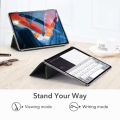 ESR Ascend Trifold Case with Tempered Glass Protector for iPad Pro 12.9 Inch – Lightweight & Durable Stand Cover – Auto Sleep/Wake Function – Built-in Pencil Holder with Wireless Charging Support – Scratch-Resistant & Stylish Rose Pink Design. 