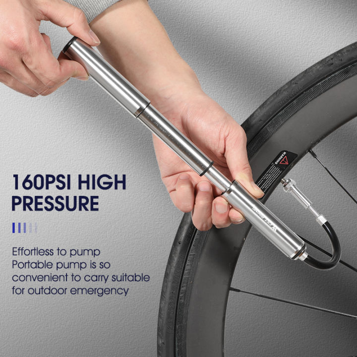 WEST%20BIKING%20Portable%20Bicycle%20Pump%20160PSI%20Mini%20Aluminum%20Alloy%20Bike%20Pump%20Schrader/Presta%20Valve%20Inflator%20MTB%20Road%20Bike%20Accessories%20-%20Image%202
