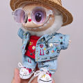 High-quality for Labubu Kids' Clothing 15cm - 17cm Western Denim Clothing and Shoes Set Labubu Universal Clothing. 