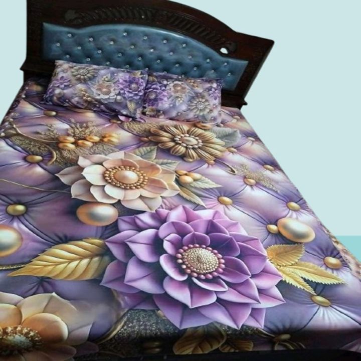 Premium%20King%20Size%203D%20Design%20Bed%20Sheet%20with%202%20Pillow%20Cover%20&%201%20Side%20pillow%20Cover%20-%20Image%202