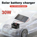 30W Foldable Leather Solar Panel Charger USB-C for Power Station RV Camping Hiking Outdoor Emergency. 