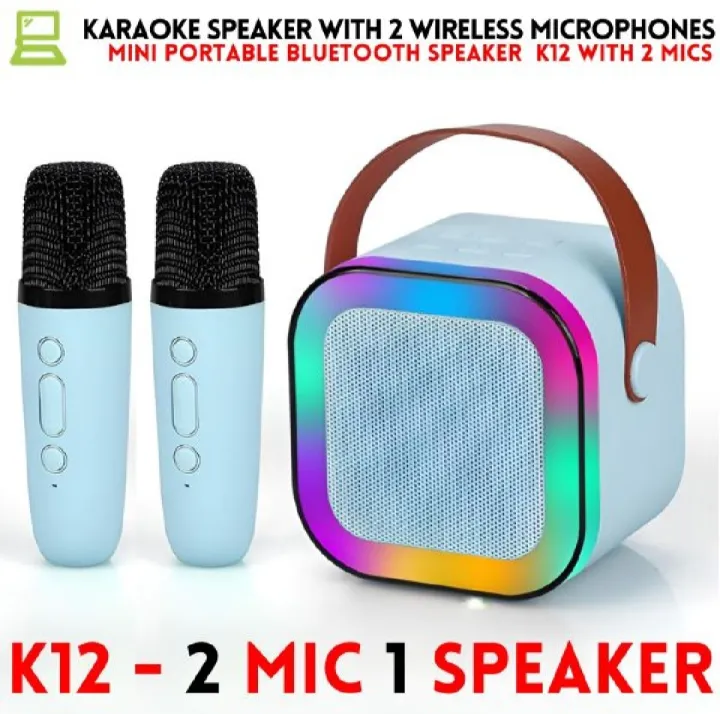 K12%20Wireless%20Mic%20With%20Speaker%20-%20Single%20/%20Double%20RGB%207%20Colour%20Dancing%20Light%20Karaoke%20Mic%20With%20Portable%20Bluetooth%20Microphone%20For%20Recording%20With%20Speaker%20Bluetooth%20wireless%20speaker%20and%20microphone%203%20in%201%20USB/AUX/SD%20Card%20Slot%20Karaoke%20Handheld%20Microphone%20-%20Image%205