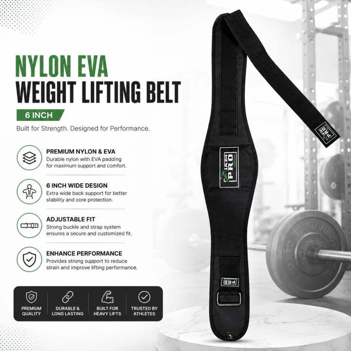 Nylon EVA Weight Lifting Belt - 6 Inch - 1 Pcs