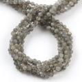 2/3mm AA+ Natural Gray Labradorite Faceted Tiny Stone Loose Spacer Beads for Jewelry Making DIY Gift Bracelet Necklace Accessory.