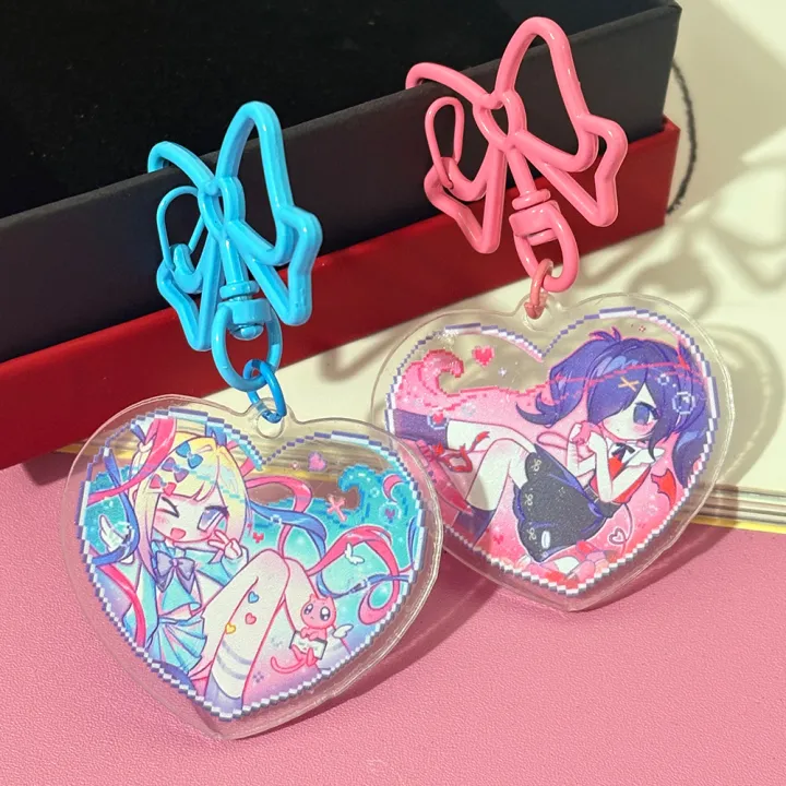 2pcs/set%20Game%20NEEDY%20GIRL%20OVERDOSE%20Rain%20Ame%20KAnge%20Acrylic%20Keychain%20Cartoon%20Figure%20Heart%20Pendant%20Keyring%20Cosplay%20Accessories%20Set%20-%20Image%206