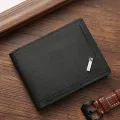 Slim Wallets for Men Rfid Blocking Money Clip Men's Youth Luxury Short Leather Card Holder Thin Minimalist Bifold Man Wallet. 