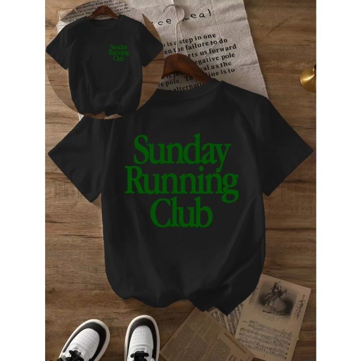Sunday%20Running%20Club%20Print%20Summer%20T-Shirt%20Pure%20Breathable%20Tee%20Sporty%20&%20Casual%20Top%20Jogging%20Daily%20Wear%20Women%20Casual%20Tee%20Personality%20-%20Image%202