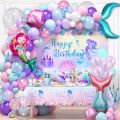 DecorVerve 137 Pieces Mermaid Balloon Garland Arch Kit Princess Birthday Party Decoration Indoor and Outdoor Balloon Decoration. 