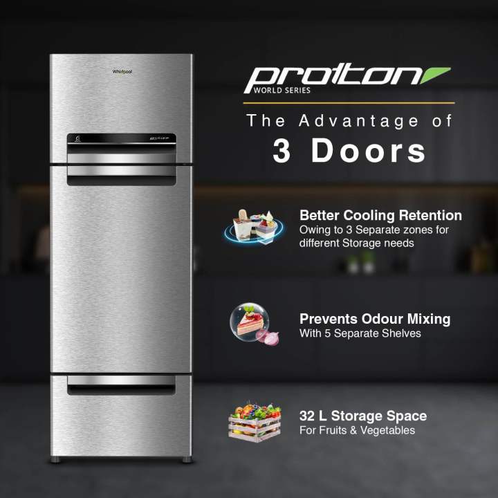Whirlpool%20Protton%20260%20Litres%20Frost%20Free%20Triple%20Door%20Refrigerator%20With%206th%20Sense%20ActiveFresh%20Technology%20-%20Image%203