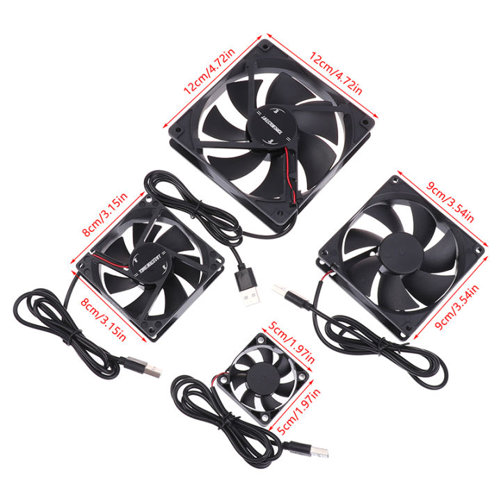 USB Router Fan 5V Brushless Cooling Fan 50mm 80mm 90mm 120mm PC DIY ...