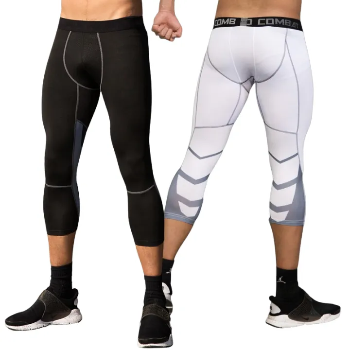 Men's%20Sports%203/4%20Cropped%20Pants%20Gym%20Running%20Leggings%20Male%20Joggings%20Elastic%20Compressions%20Sweatpant%20Football%20Basketball%20Trousers%20-%20Image%202