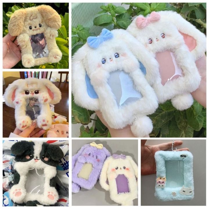 Cute%20Cartoon%20Rabbit/Dog/Cat%20Plush%20Photocard%20Case%20Photo%20Card%20Holder%20Portable%20INS%20Card%20Case%20Students%20Idol%20Photos%20Protective%20Cover%20-%20Image%202