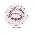 1PC Double Layer Shower Cap Waterproof Reusable Printed Bath Hair Bonnet for Women Ladies Spa Salon Home Travel Use.