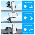 Beikell Adjustable Car mobile Holder Mount Cradle for Car with One Button Release and Strong Sticky Gel Pad-Red. 