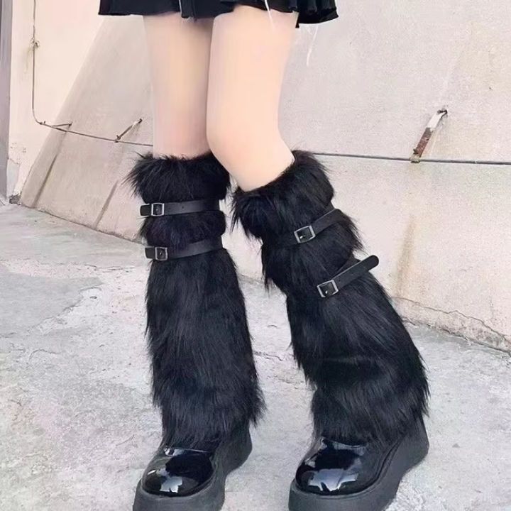 Furry%20Leg%20Warmers%20Women%20Sweet%20Lolita%20Leather-Buckle%20Plush%20Leg%20Covers%20Y2k%20Hottie%20Subculture%20JK%20Long%20Socks%20Punk%20Gothic%20Foot%20Covers%20-%20Image%206