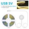 USB 5V COB LED Strip Makeup Vanity Light Penetrable Glass Touch Dimmer DIY Bathroom Dressing Table Mirror BackLight Lighting. 