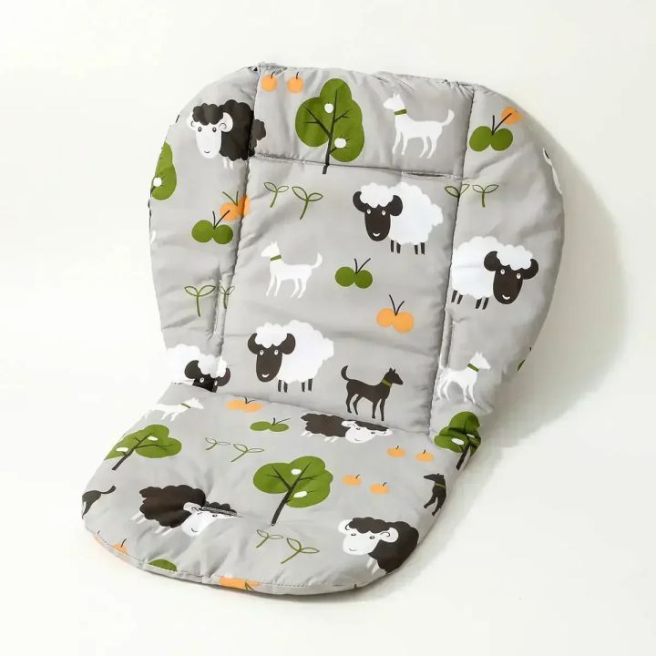 Baby High Chair Cushion Cotton Thickened Soft Pad Breathable Stroller Seat Cushion Cartoon Cute Animal Pattern Cushion